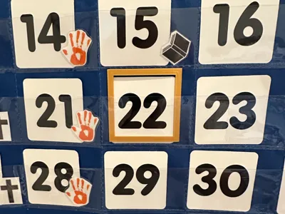 Wall Calendar Date Frame
