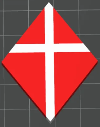 The Danish flag in the form of a diamond kite