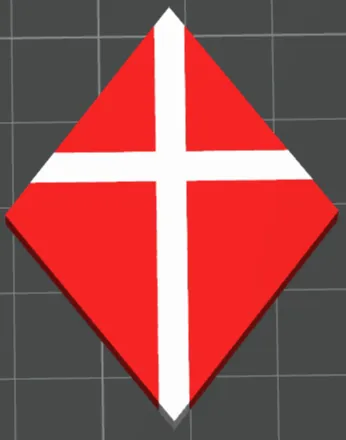 The Danish flag in the form of a diamond kite
