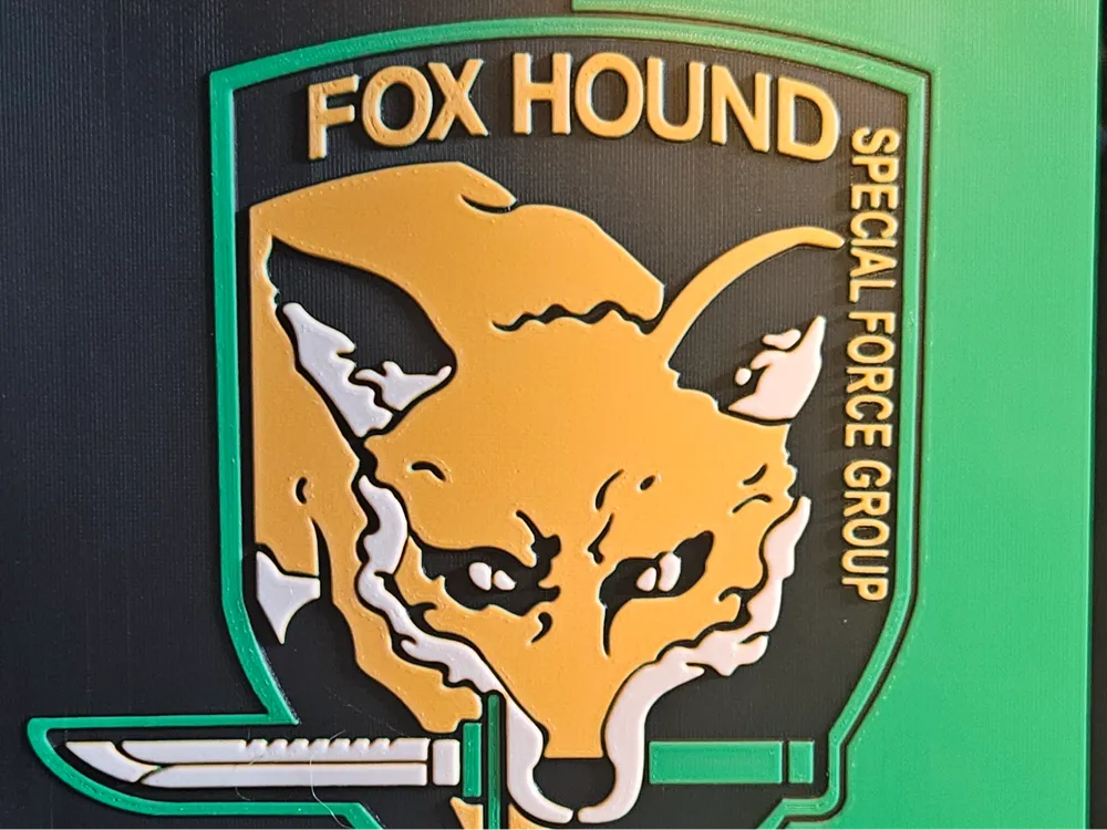 Foxhound Logo - MGS - Free 3D Print Model - MakerWorld