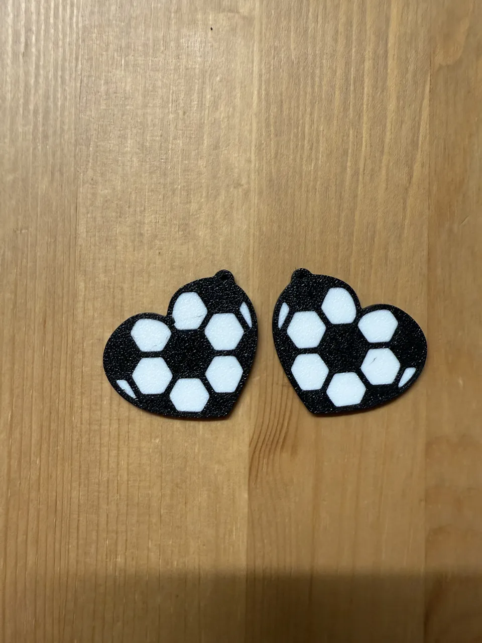 Heart Football Earrings view 2