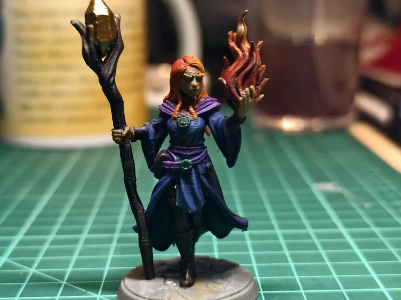 Female Wizard Miniature for D&D