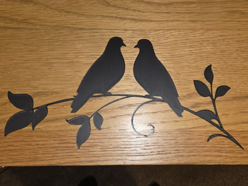 Love Birds Wall Decor 120% Size