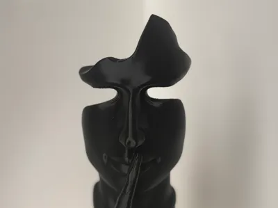 Shh... Secret Keeper - Surreal Face Sculpture