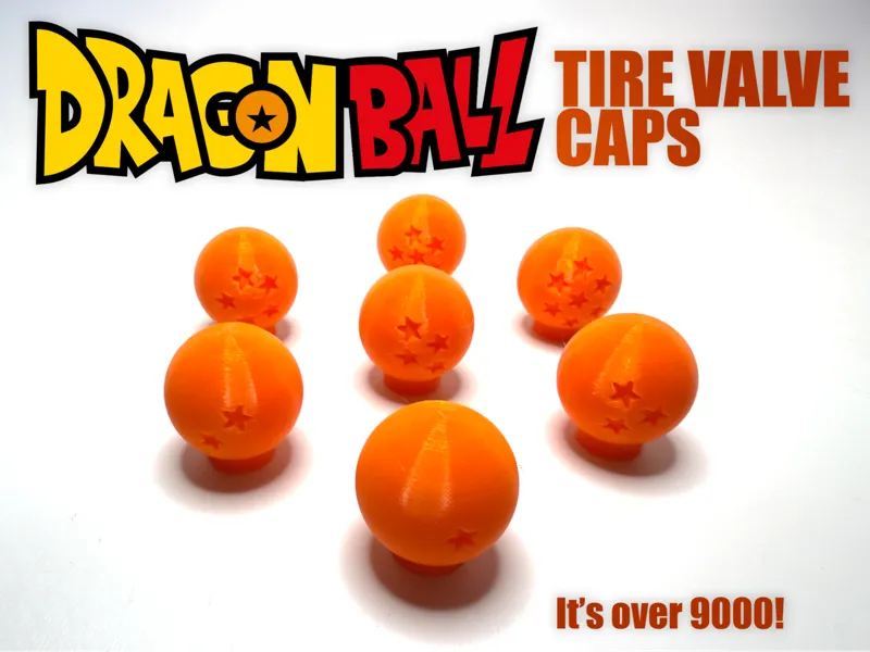 Dragon Ball Tire Valve Caps