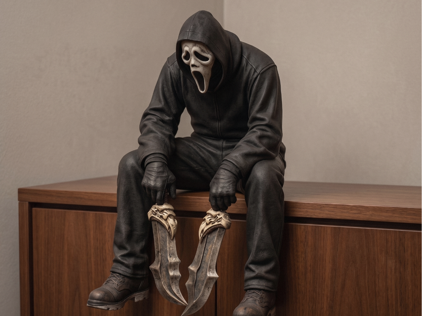 Ghost Mask Shelf Sitter Figure STL