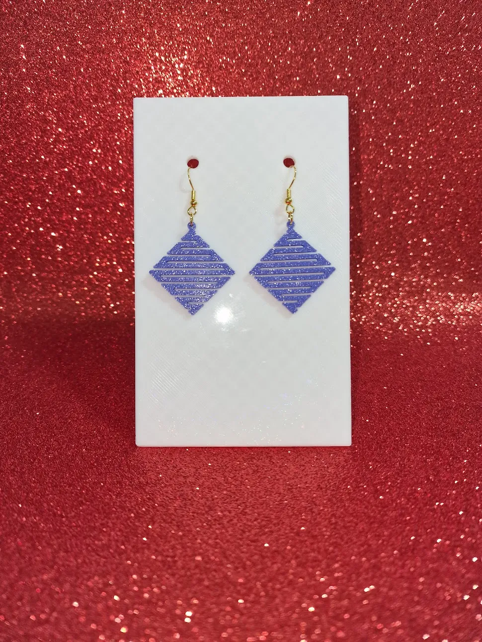 Line square earrings view 2