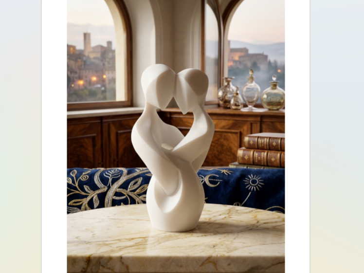Statua decorativa coppia amanti innamorati 
