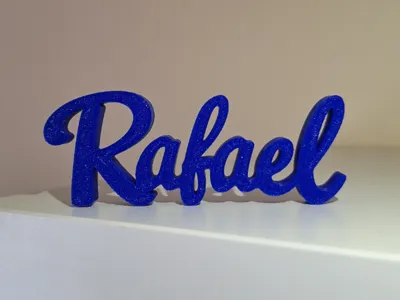 Rafael, stand-up lettering with name