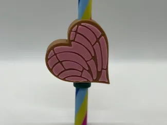 Heart Concha Pan Dulce Straw Topper