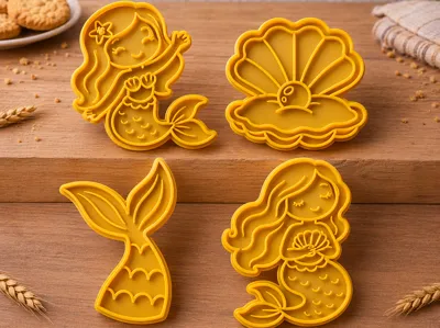 Cookie Cutter - Mermaid 4 Models+Handle