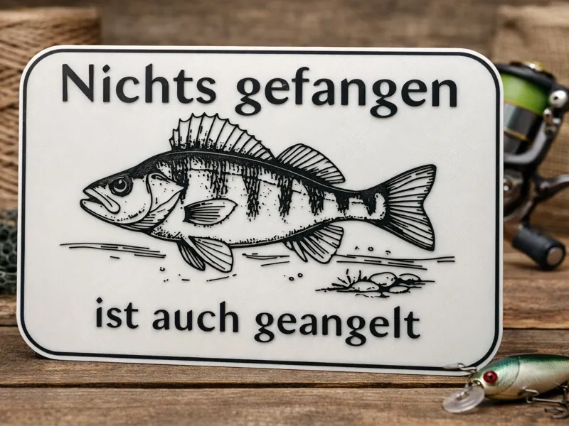 Schild, Nichts gefangen ist auch geangelt