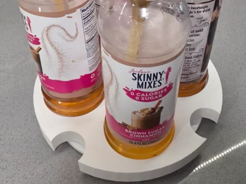 Modelo para impresión 3D: 4-Bottle Rotating Syrup Carousel – Bearing-Free — referencia de MakerWorld