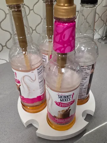 Modelo para impresión 3D: 4-Bottle Rotating Syrup Carousel – Bearing-Free — vista de referencia 2