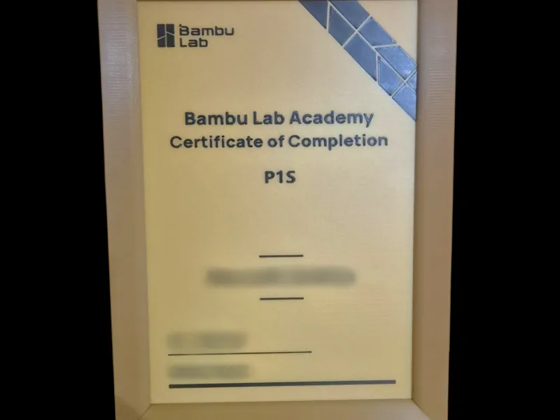 cornice certificato bambulab