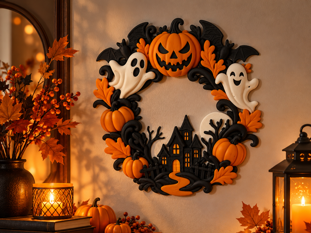 Halloween Wall Wreath decoration - 1