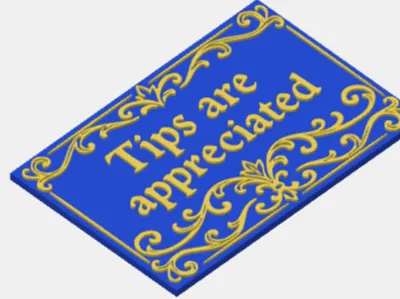 Tip Sign for stores and shops