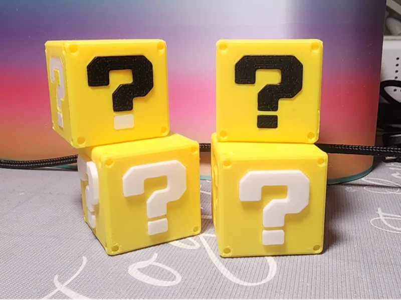 12g Mario Question Mark Cube Fridge Magnet no AMS
