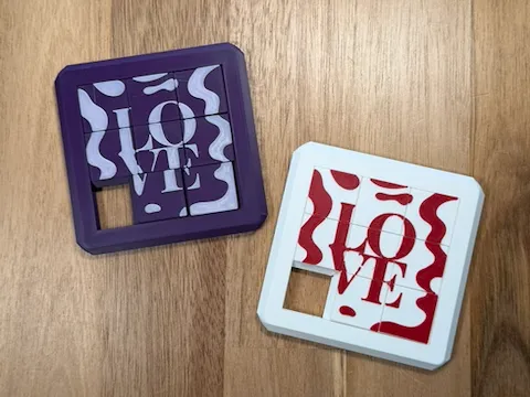 Abstract LOVE Sliding Tile Puzzle