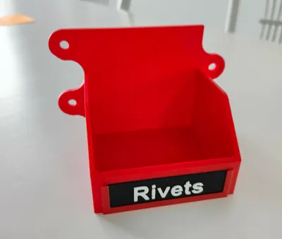 Pegboard Organizer Bin - 5 holes wide x 4 high
