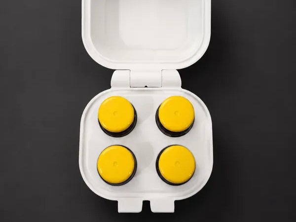 Compact 3ml Peptide vial case snapbox, (4 vials)