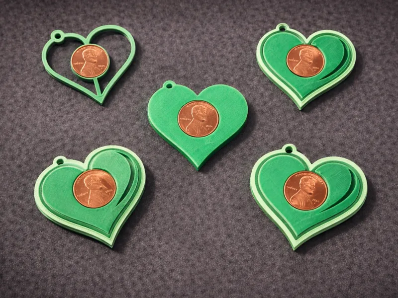 Lucky Tokens – St. Patrick’s Hearts (US Penny)