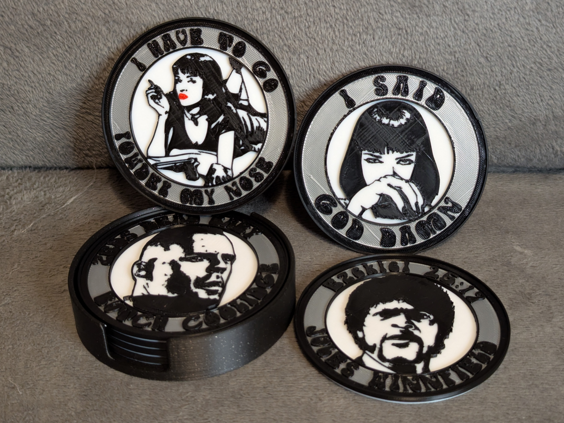 Pulp Fiction - 3D stackable Coaster Set B