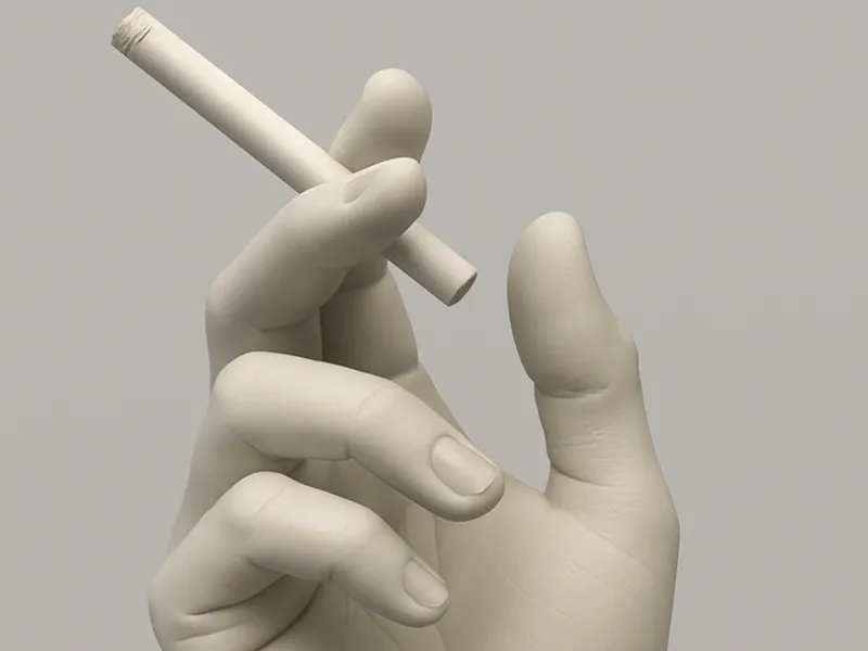 Hand with a cigarette