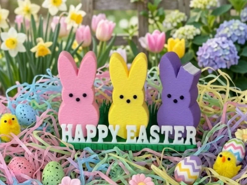 Happy Easter Marshmallow Bunny Display (NON AMS!!)