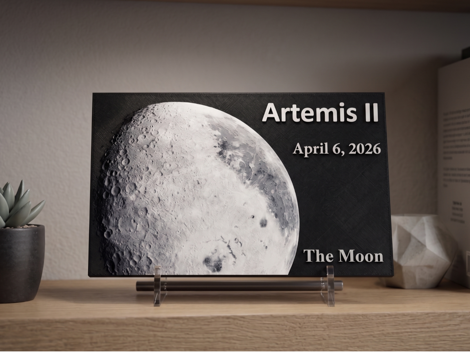 Artemis II - Impresión de la Luna en HueForge