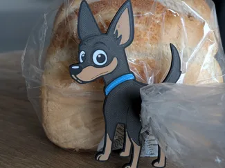 Miniature Pinscher Bread Bag Clip