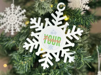 Snowflake Picture Frame Ornament