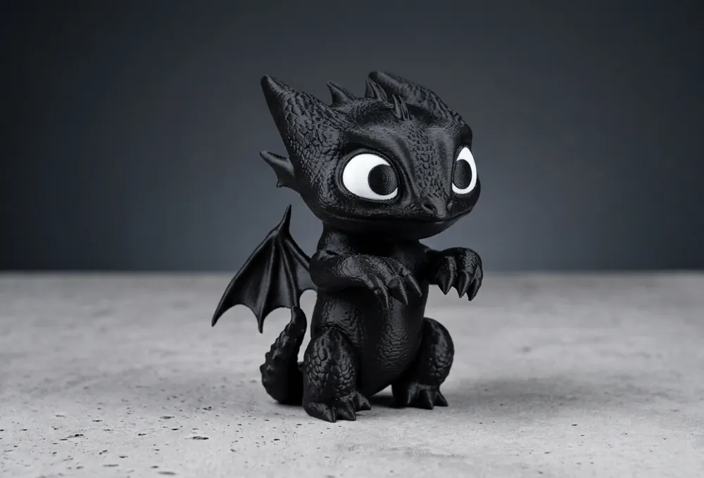 Cute Black Dragon/Toothless Desktop Ornament and Screen Hanger (No AMS ...