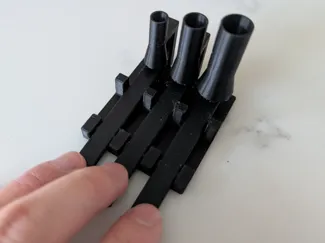 3 piano keys mechanism with Varying Djembe sizes