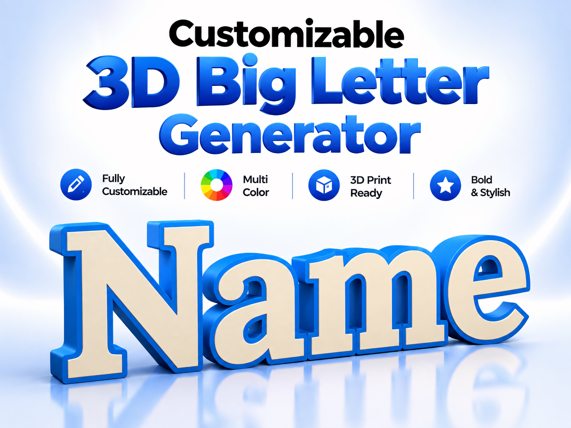 Customizable Large Numbers and Letters Generator - 3D printed Decor, in stock in India