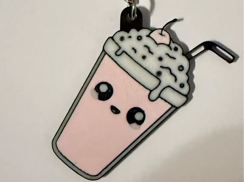bubble tea keychain
