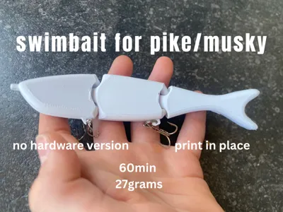 swimbait for pike/musky (no hardware version)
