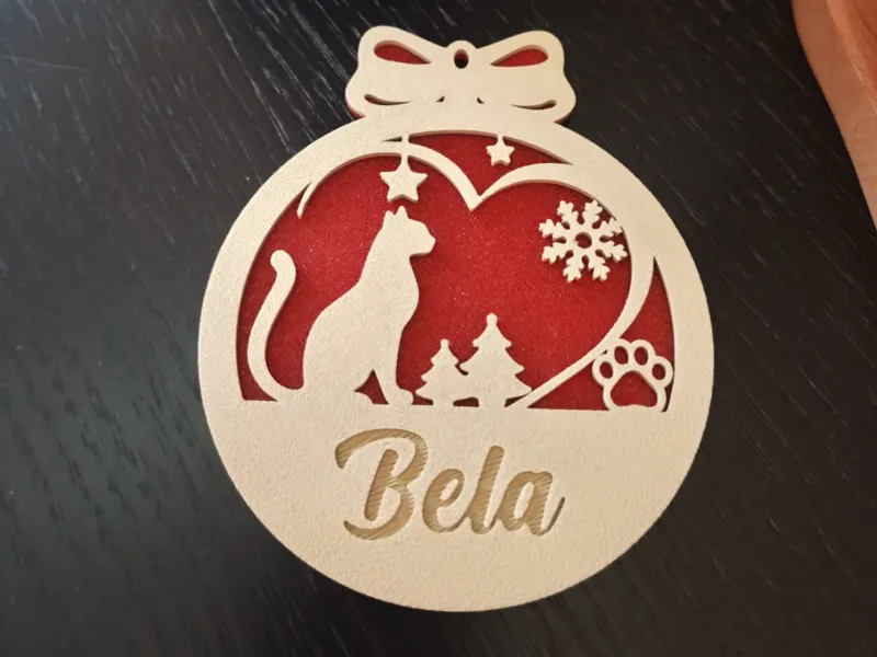 Bola de Natal Personalizada para Gatos