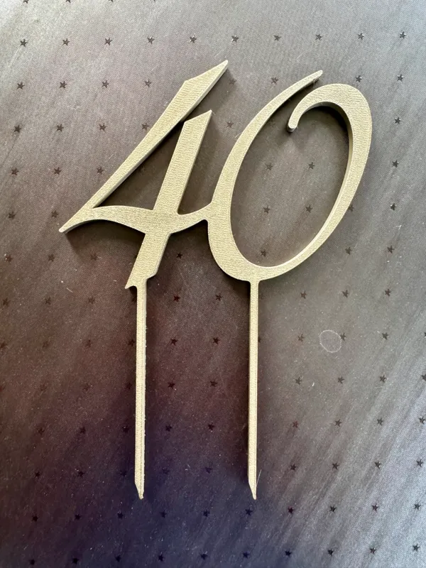 Topper de gâteau '40 ans'