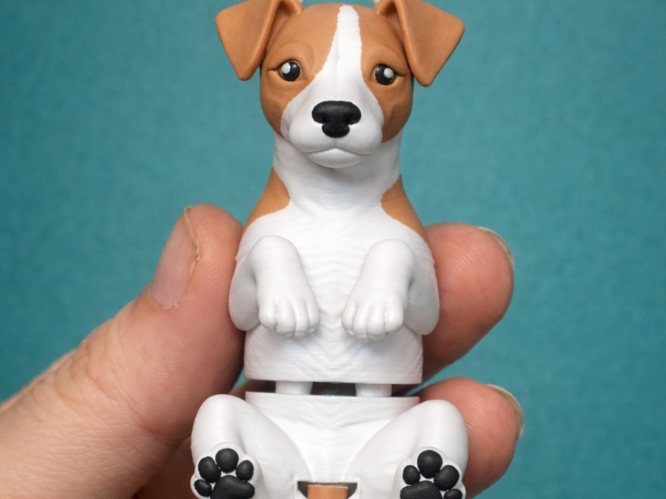 Jack Russell Terrier Keychain - Articulated Dog