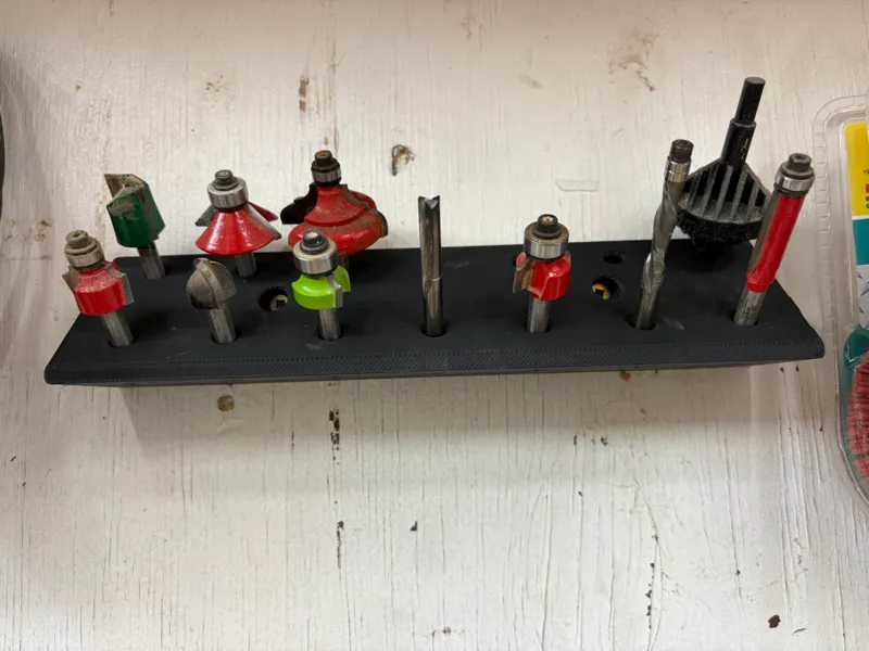 1/4" Router bit storage rack