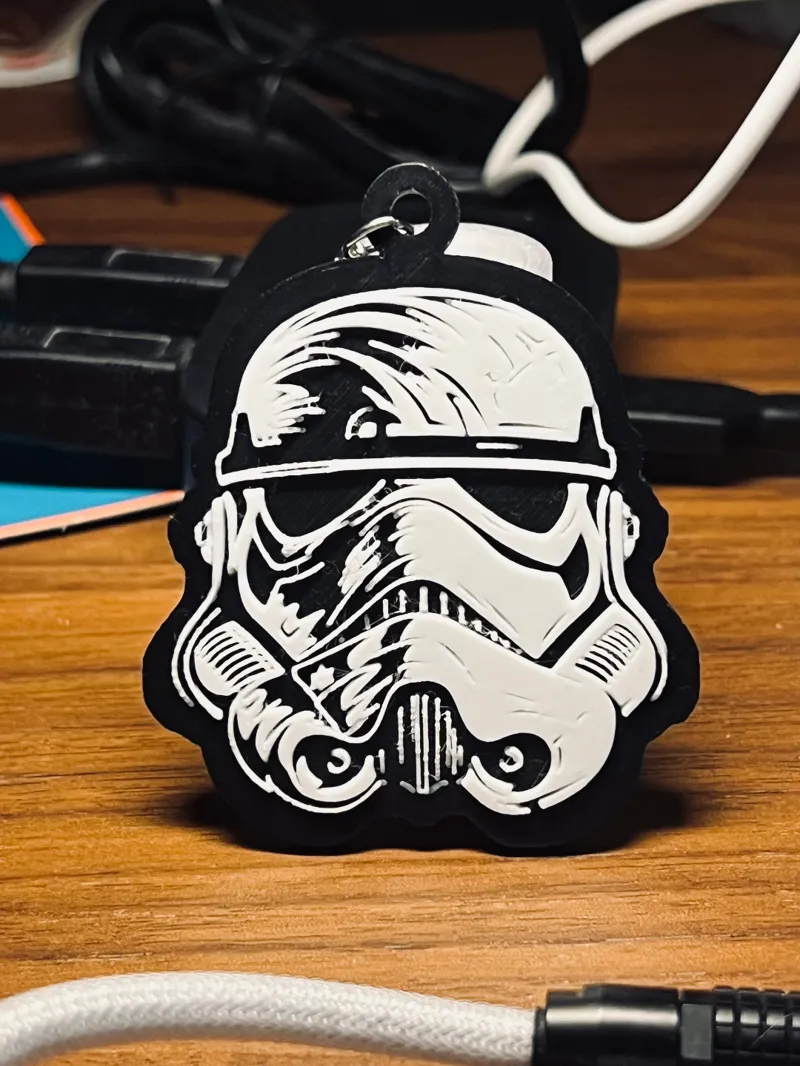 Star Wars Storm Trooper Keychain - Pop Art Style - No AMS Needed!