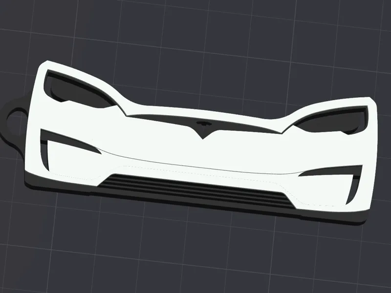 Tesla Model S Plaid Keychain