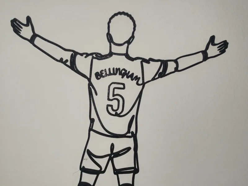 Jude Bellingham One Line Art | Madrid Wall Art |