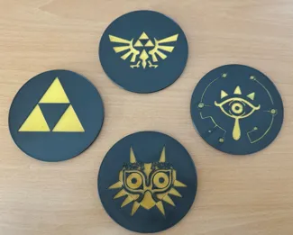 Zelda Coaster Set - Iconic symbols