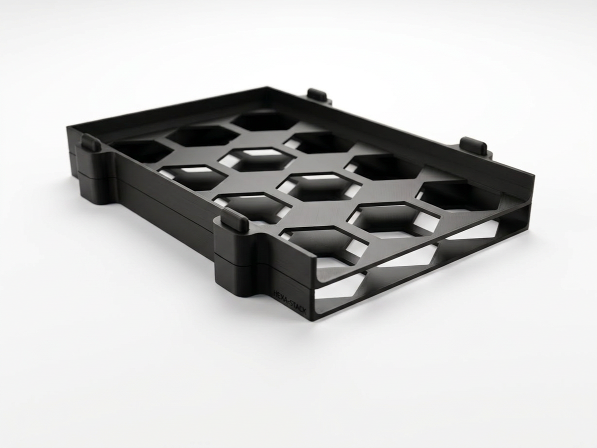 HEXA-STACK Stackable Half Letter Tray -No Supports