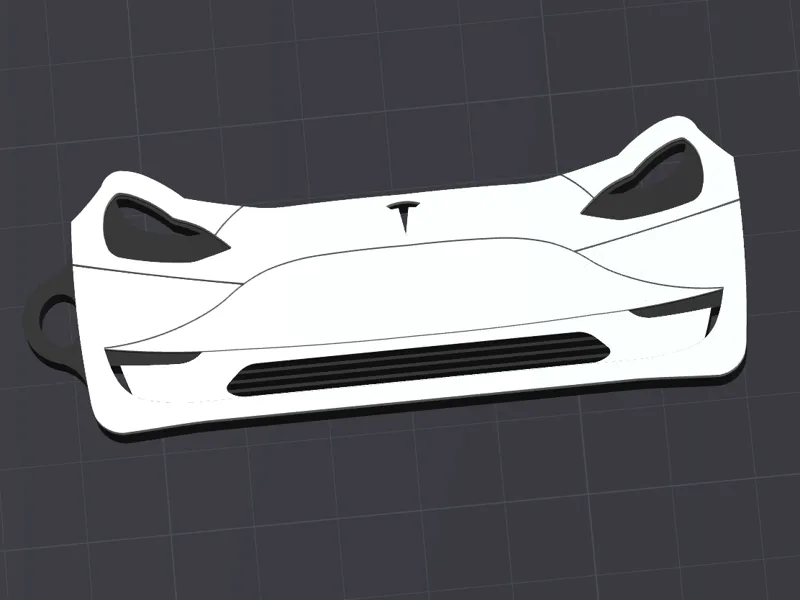 Tesla Model Y preFacelift Keychain