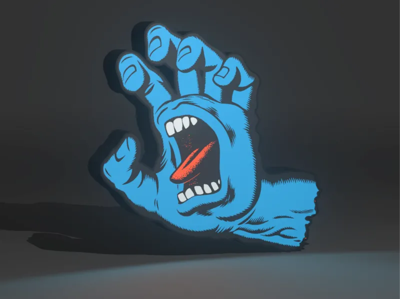 Santa Cruz Screaming Hand Lightbox
