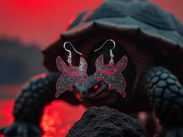 Angry turtle earrings