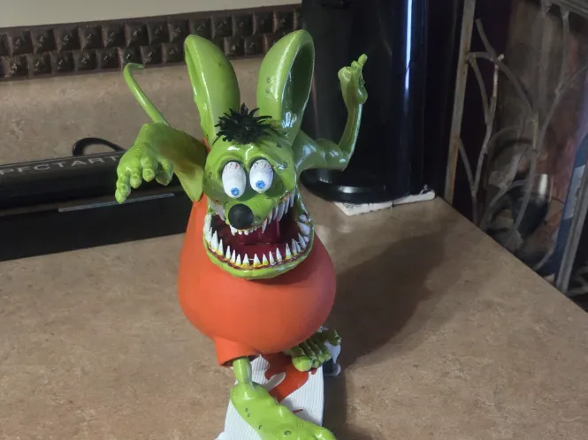 Rat Fink on Skateboard
